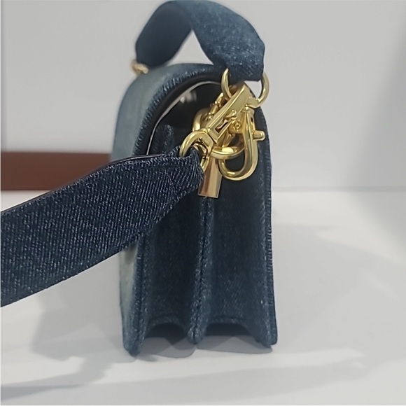 NWOT Lauren Ralph Lauren Washed Denim Small Tayler Crossbody Bag✨ Brand New - Picture 8 of 16